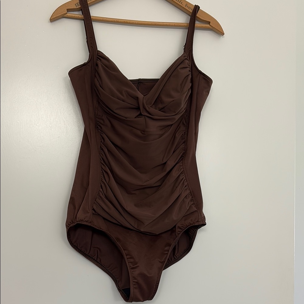 Miraclesuit Chocolate Swimsuit NWOT